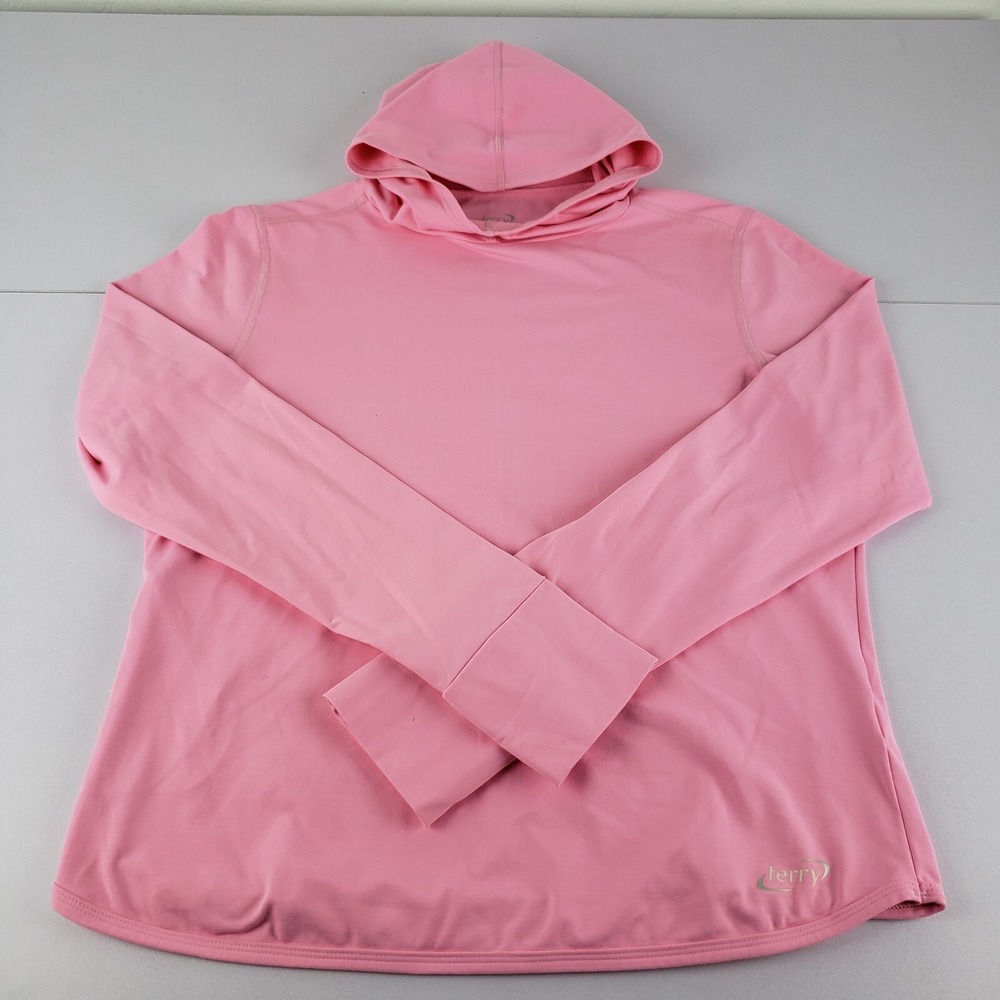 Terry Hoodie Women's Medium Cycling‎ Bicycles Pullover  Long Sleeve Thumb Holes